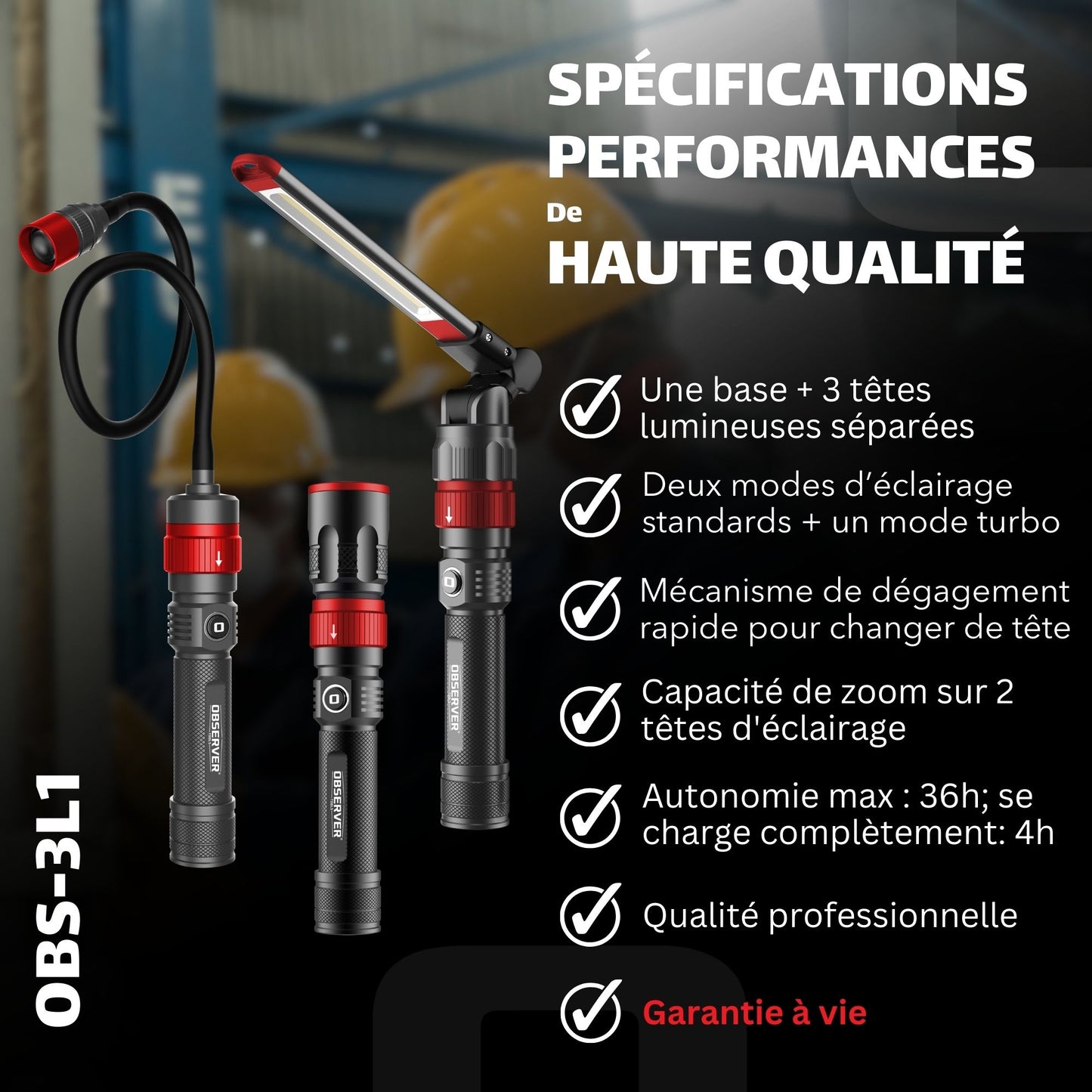 1000 Lumen 3-in-1 Light with Turbo and Magnet