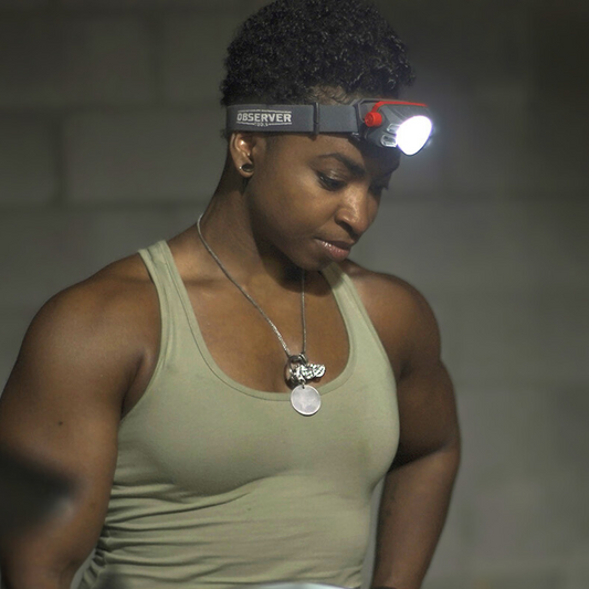 450 Lumen LED Rechargeable Headlamp with Variable Intensity Dial & Motion Sensor