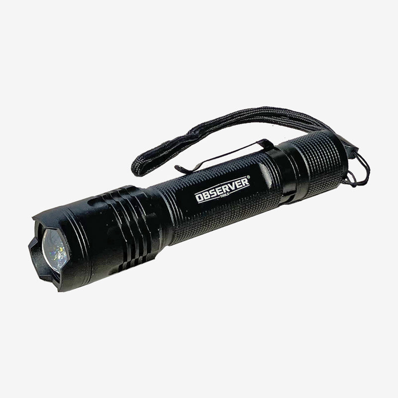 1000 Lumen Pocket LED Rechargeable Flashlight, Zoom, Rear Power Button, Waterproof