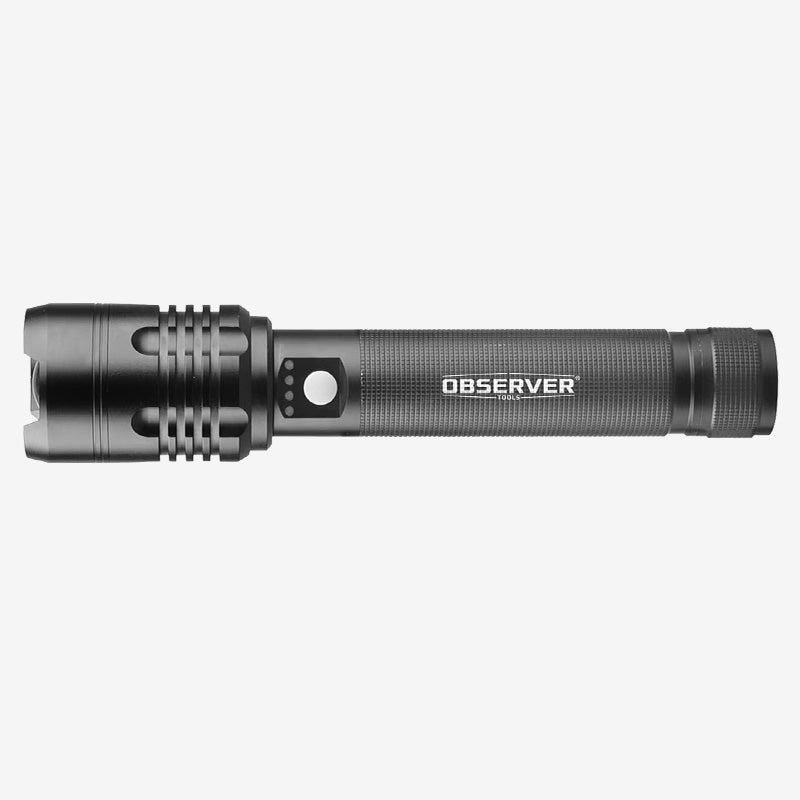 4000 Lumen High Power LED Rechargeable Flashlight with Phone Charger and Zoom
