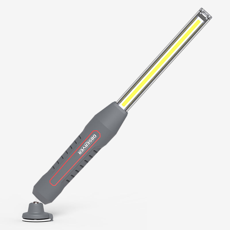 900 Lumen Dual-Lamp LED Rechargeable Slim Light with Stepless Dimming and Magnetic-Pivoting Base
