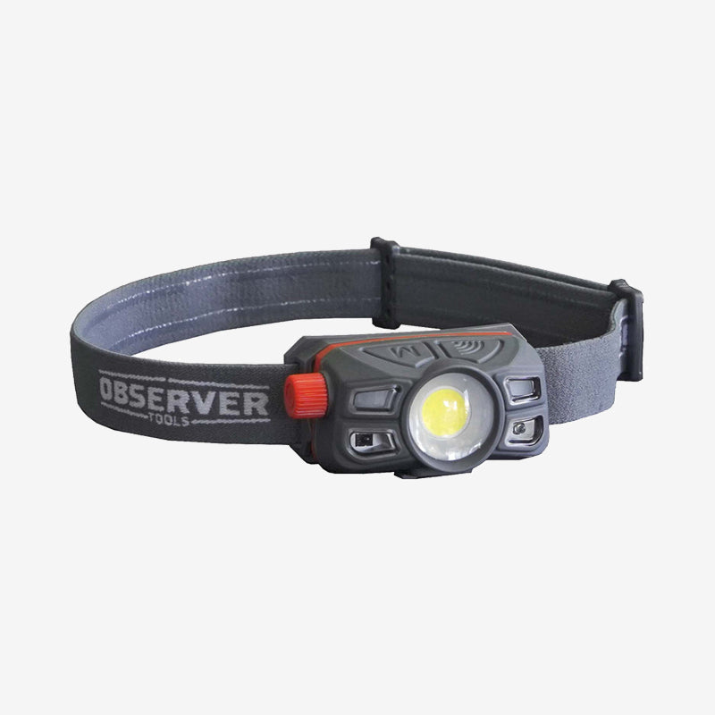 450 Lumen LED Rechargeable Headlamp with Variable Intensity Dial & Motion Sensor