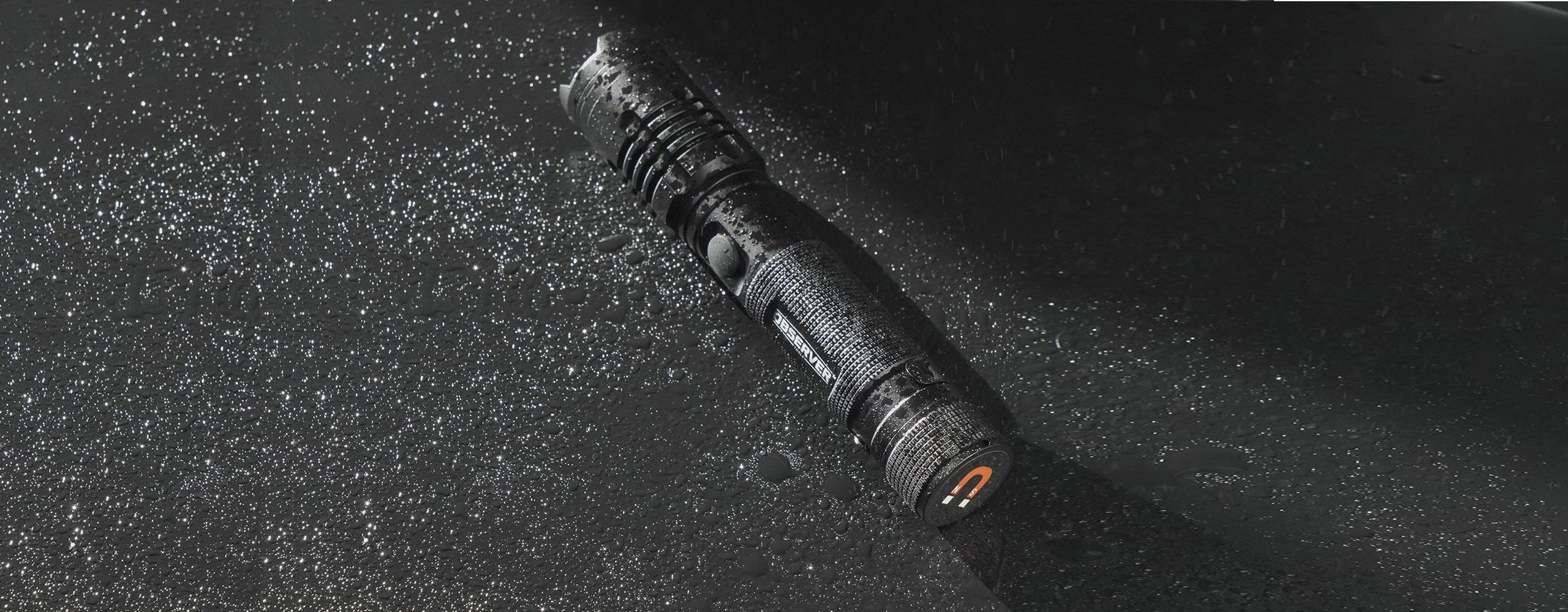 Load video: Observer tools 1200 lumen tactical flashlight. The FL1000 Flashlight is USB-C rechargeable and has up to 72 hours of consistent runtime. The fl1000 tactical flashlight has an internal battery charger to charge cellphones, headphones, tablets and other devices.  The flashlight is equipped with a rear magnet and a strong hook to secure the 1200 lumen flashlight to your back pack or work station.  In addition, the fl100 tactical flashlight is dust proof, water proof, and drop proof.