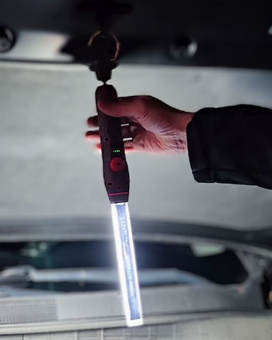 900 Lumen Dual-Lamp LED Rechargeable Slim Light with Stepless Dimming and Magnetic-Pivoting Base