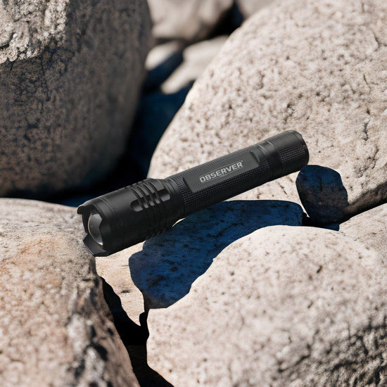 1000 Lumen Pocket LED Rechargeable Flashlight, Zoom, Rear Power Button – Observer Tools