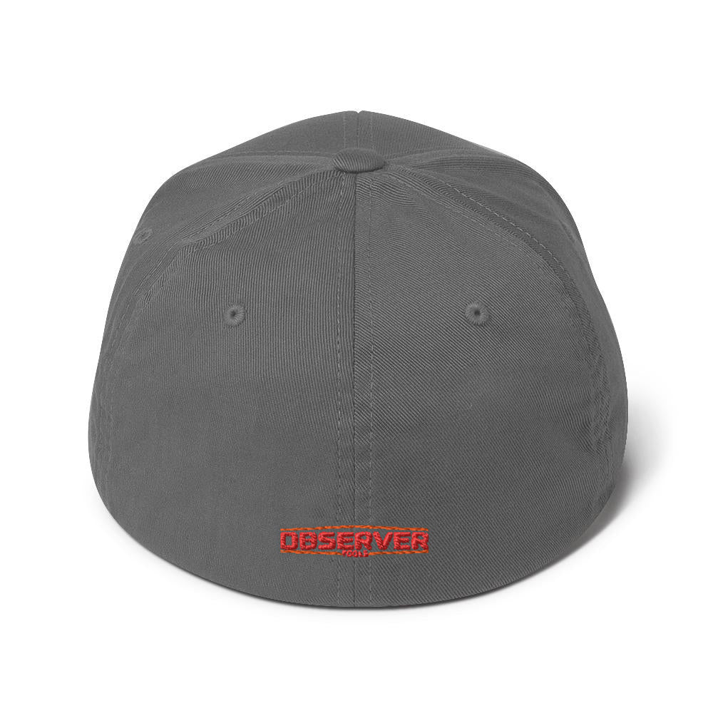 Structured Twill Cap - Orange Embroidered Logo - Observer Tools