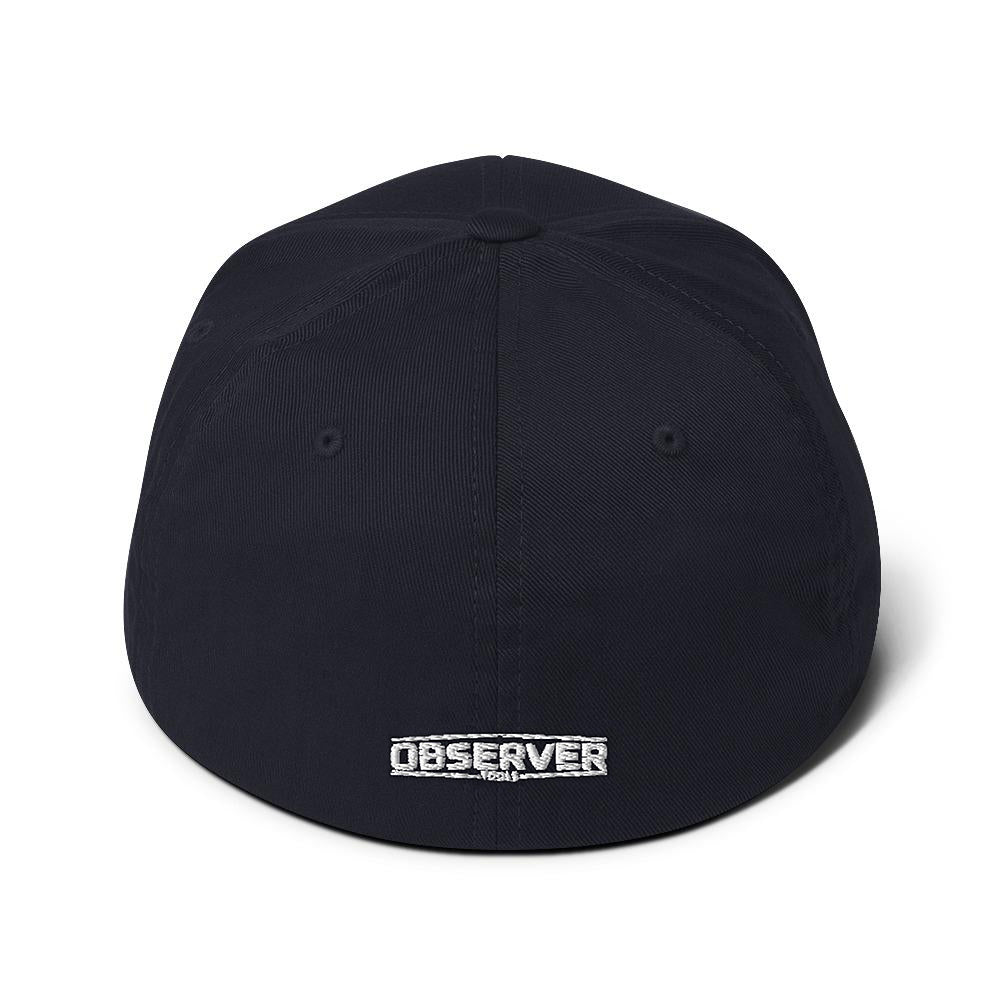 Structured Twill Cap - White Embroidered Logo - Observer Tools