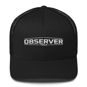 Trucker Cap - White Embroidered Logo - Observer Tools