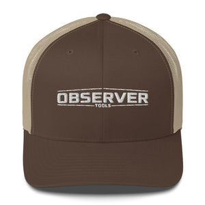 Trucker Cap - White Embroidered Logo - Observer Tools