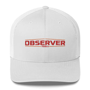 Trucker Cap - Orange Embroidered Logo - Observer Tools